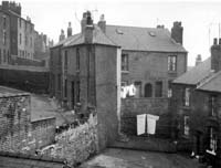 Black and white photograph of streets and houses in Burngreave.