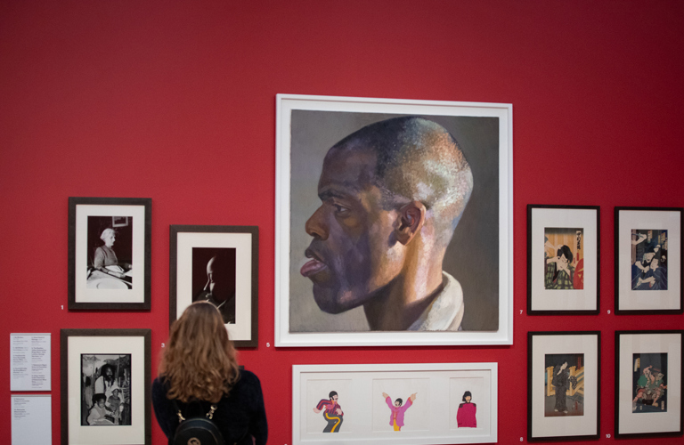A photograph of the portrait gallery in Graves Gallery