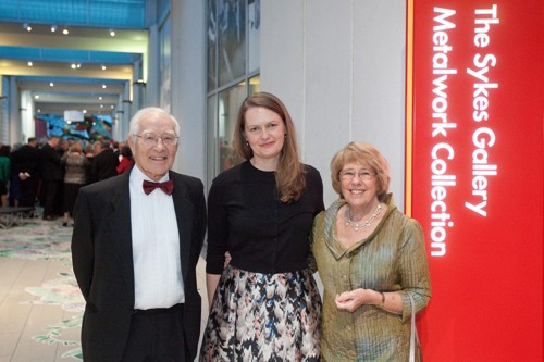 Sir Hugh Sykes DL with Kim Streets and Lady Ruby Sykes at the opening of the Sykes Gallery in 2016